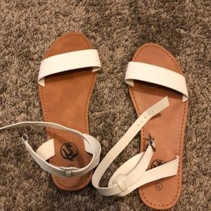 White sandals
